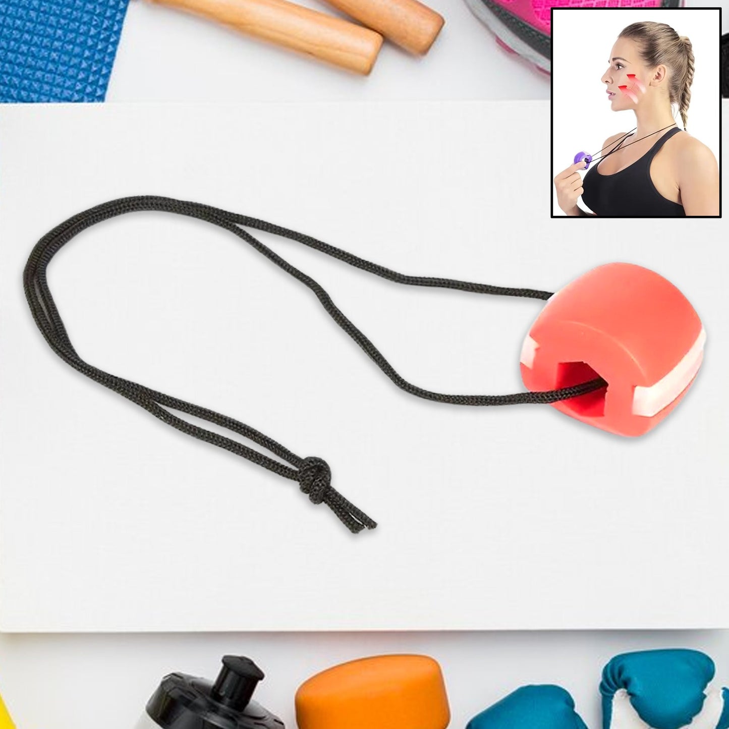 Pink Jawline Exerciser Tool For Men Women - Springkart