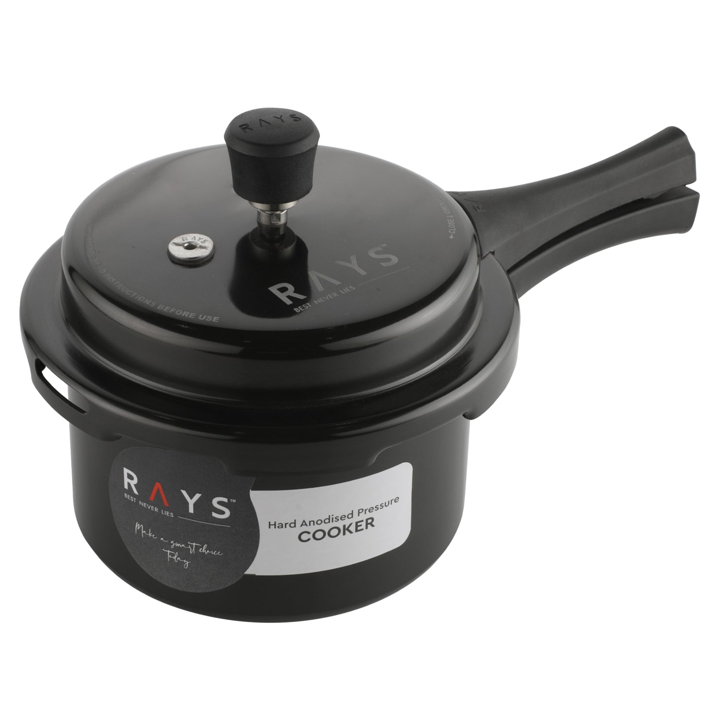 Aluminium Rays Black Beauty Pressure Cookers With Outer Lid (2.5 Litres) - Springkart