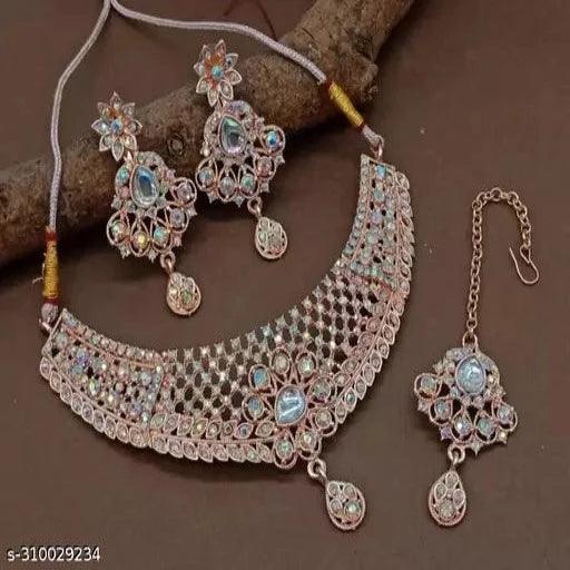 Real Rose gold Plated jewellery Set - Springkart