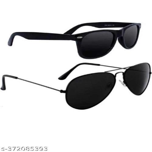 Aviator black & Wayfarer black unique design combo - Springkart