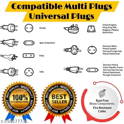 Power multi Socket Extension Cord/Board with 1Switch , 1 fuse and LED Indicator - Springkart