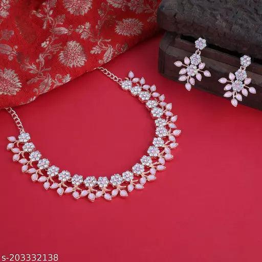 PREMIUM JEWELLERY SET GOLD PLATED ( GOLD ) ADITYA JEWELLERY - Springkart