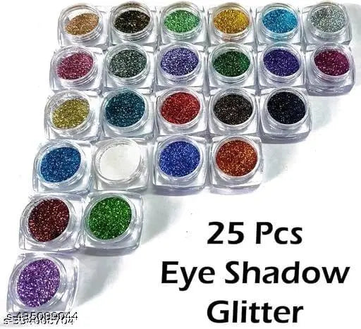 Acrylic 3D Nail Art Glitter Powder Charms Sequins Decoration Kit (Multicolour) - Set of 25 - Springkart
