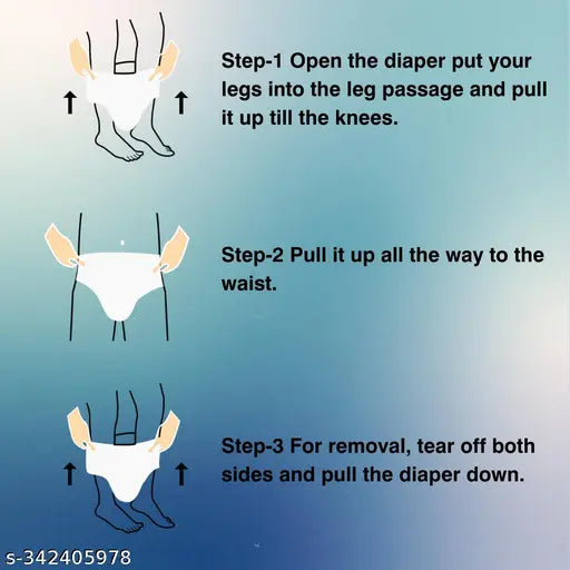 Jr.Sr. Adult diaper| Medium | 61-102 cm (24"-40") | 10 Counts | Pack of 1 - Springkart