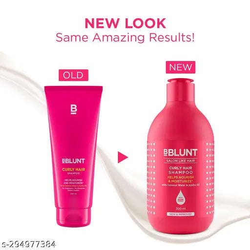 BBLUNT Curly Hair Shampoo with Coconut Water & Jojoba Oil - 300 ml