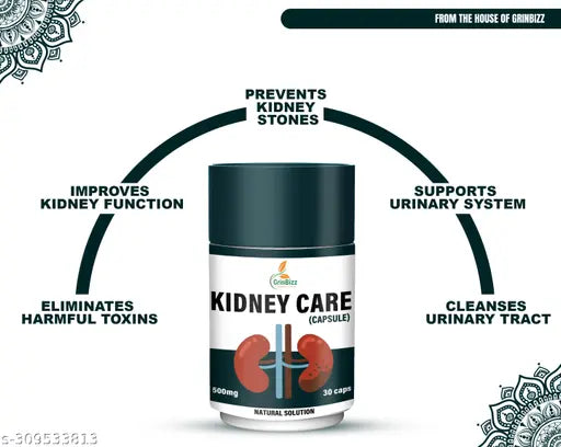 Kidney Care Capsule Ayurevdic Kidney Detox Supplement | Kidney Cleaner | Bladder Cleaner | Kidney Stones Dissolution | Liver Cleaner | Pathari Ki Dawai| Good Health | No Side Effects | ( pack Of 1)(30 Capsule)