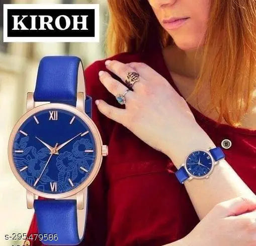 Best Quality Festive Season Flower Designer Round Dial Gorgeous Leather Belt women watches Combo Pack of 2 combo wathces for women stylish girl watches combo pack of 2 analog watches wrist watches combo watches for girls stylish watches Set