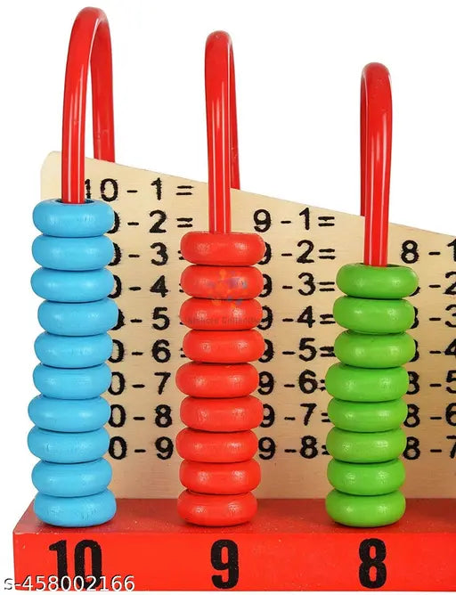Wooden Calculation Shelf | Abacus Counting Addition Subtraction | Maths Learning Early Educational Kit Toy for Kids 3+ Years (Calculation Shelf) - Springkart