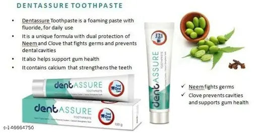 DENTASSURE TOOTHPASTE 100G - Pack of 3 - Springkart