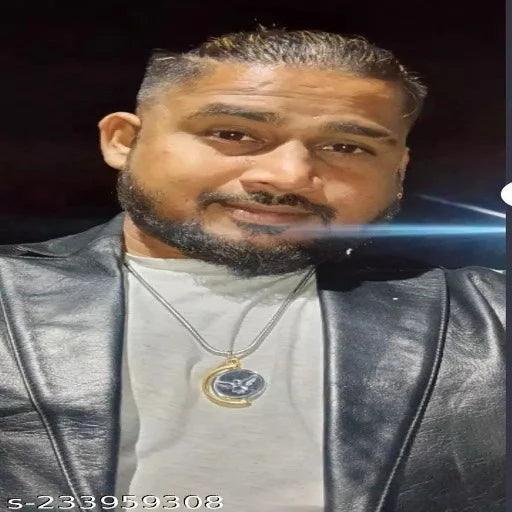 Fancy Solid Golden & Silver Plated One Rupees Coin/Sikka Locket Pendant - Springkart