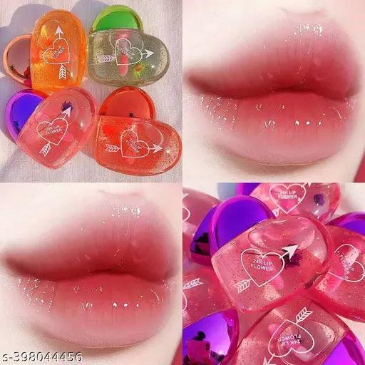 Lipgloss Moisturizing Lip Gloss Tint For Chapped Lips In Cute Heart Shaped Packaging - PACK OF 4 - Springkart