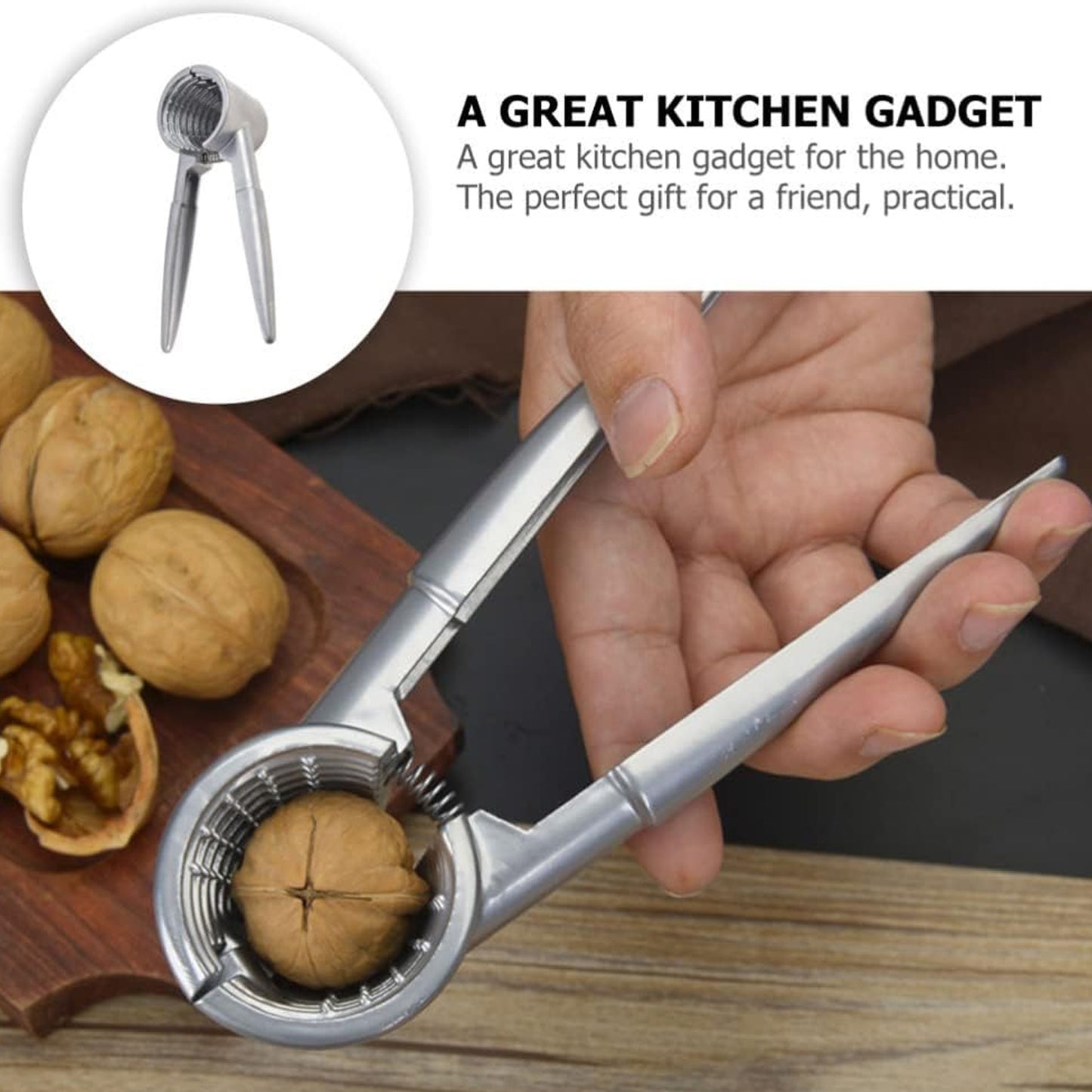 1782 Walnut Cracker Luxury Die Cast Stainless Alloy Nut Cutter Walnut Clamp Plier Portable Smart Walnut Akhrot Pincers Bottle Opener For Pecans Almonds Brazil Nuts - Springkart
