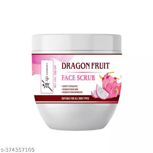 Dragon Fruit Face Scrub for Tan Removal, Glowing Skin,Oily,Dry Skin,Women,Men Face Scrub, - Springkart
