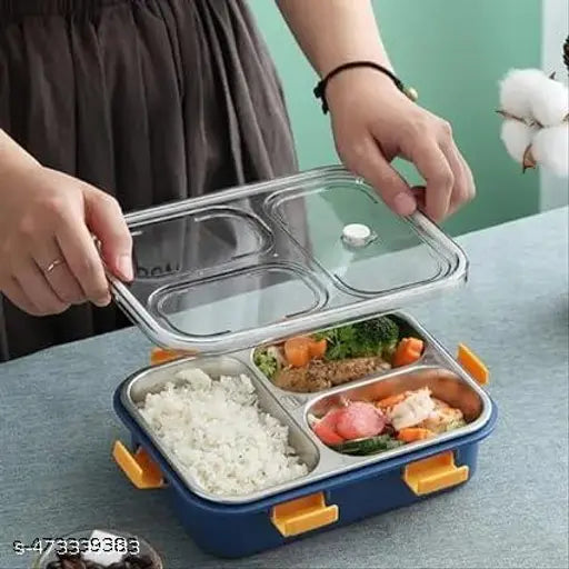 3 Compartment Lunch Container (750 ml, Thermoware) - Springkart