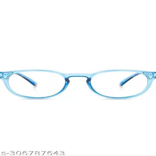 Combo Pack of 2 Clear and Pink Transparent Reading Glasses Zero Power Oval Frame - Springkart