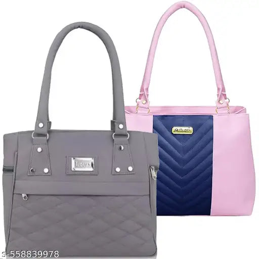 woman girl stylish combo grey bags set handbags handbag ladies bag fashion backpack ladies purse Pack Of 1PC