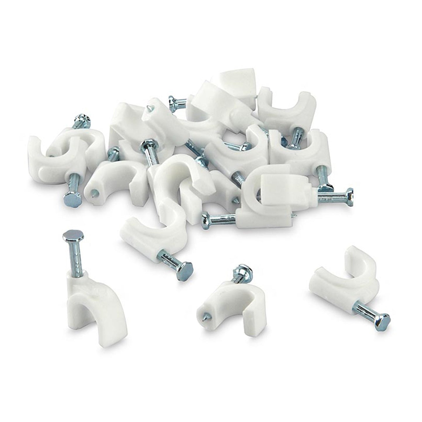 9020 100 Pc 6 Mm Cable Clip Used In All Kinds Of Wires To Make Them Stuck And Holded In Walls Etc. - Springkart