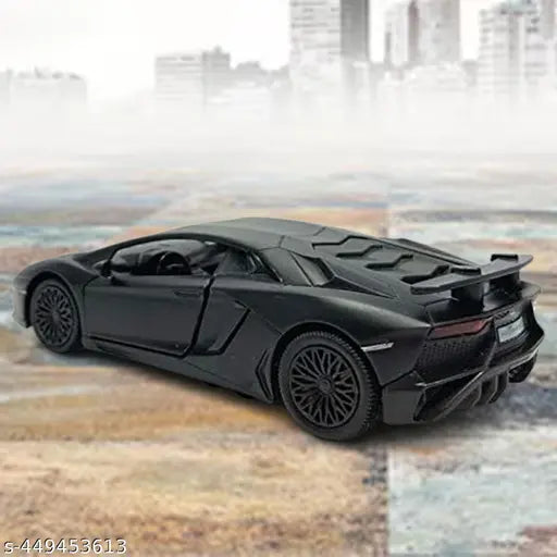 Lamborghini Pullback Car Toy for Kids in Diecast Metal, 2 openable Doors, 1:32, Pack of 1 (BIS Certified) (L-12cm, B- 5cm, H- 3cm, W-0.120 gms) - Springkart