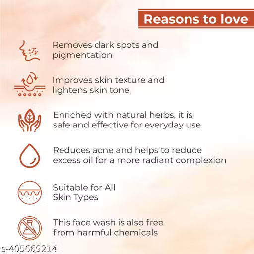 Globus Naturals Kesar Chandan Skin Lightening & Tan Removal Face wash All Skin Types, 75 gm (Pack of 5)