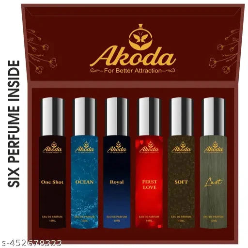 GUCCY LUXURY FRESH PERFUME PACK OF SIX WITH OUD PERFUME 6X10ML - Springkart