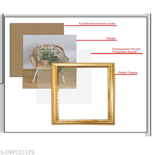 24K Gold Plated Shree Sampoorna Sarva Kasht Nivaran Yantra Wall Hanging Wooden Photo - Springkart