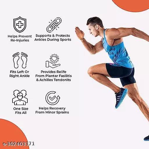Blue Ankle Support Compression Brace for Injuries, Ankle Protection Guard Helpful In Pain Relief - Springkart