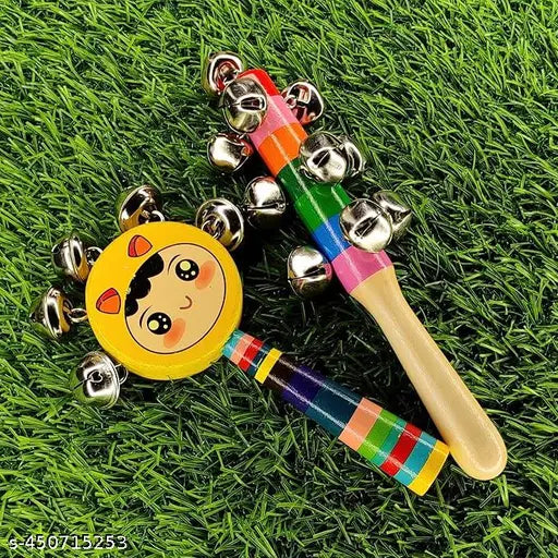 Rattle Toys Wooden Non Toxic Colorful Rattle Toys for New Born Baby - Springkart