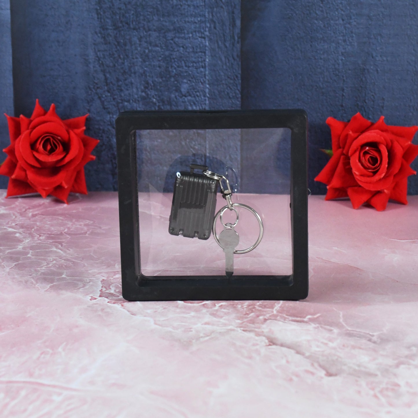 Suitcase Shape Nail Clipper Keychain With Key 3d Floating Frame Display Case (1 Set) - Springkart