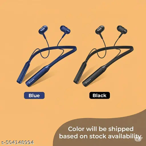 TP Troops Wireless in-Ear Neckband Bluetooth Earphones with 10mm Drivers, Rich Music Experience, Above 20 Hours Playtime, Type C Fast Charging, Neckband Earphones with Voice Assistant-Blue