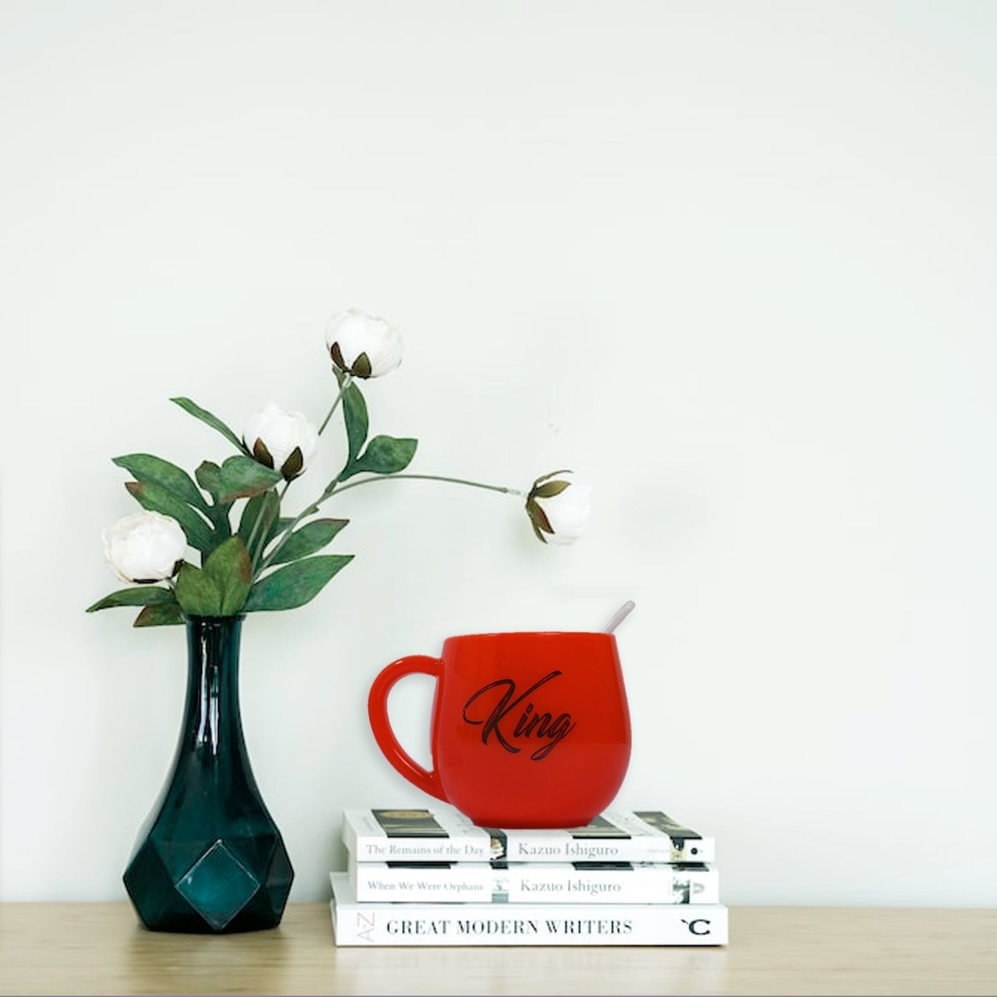 King & Queen Printed Couple Matching Coffee / Tea Plastic Coffee Mug (300ml Set of 2) - Springkart