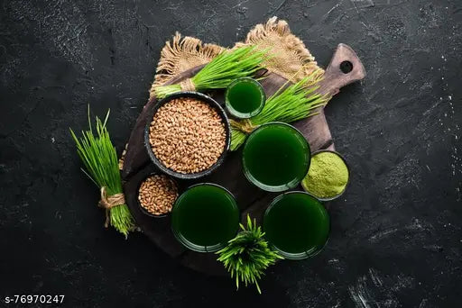 Wheatgrass Powder For Teeth | Wheat Grass Powder | Weight Loss | Skin Care-Immunity Booster - 100Gram(Pack of 2) - Springkart
