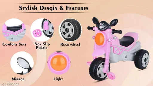 FLAMMABLE Bullet Tricycle for Kids,Play Kids Ride on for 12 to 60 Months Boys/Girls