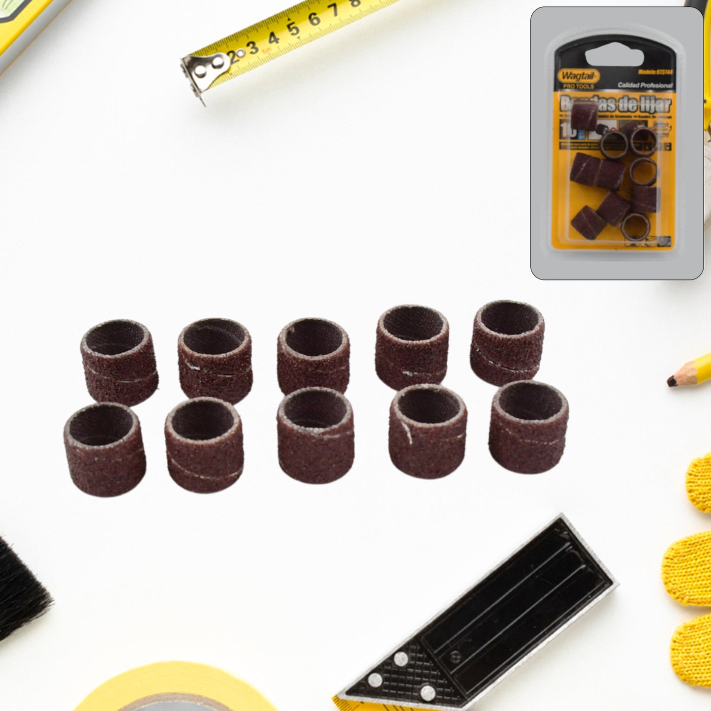 Drum Polishing Kit Drum Sanding Sleeves Widely Used (10 Pcs Set) - Springkart
