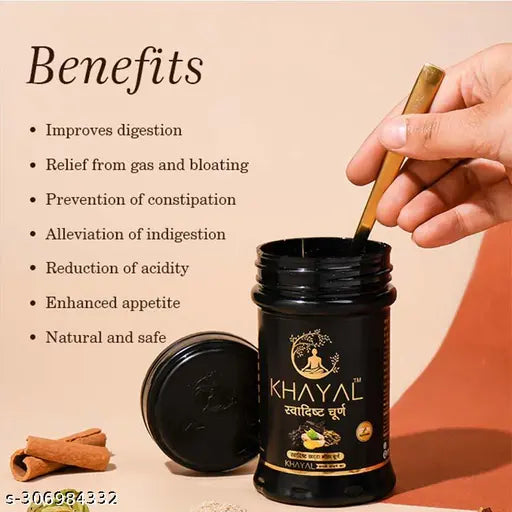 Khayal Swadisht Churna 100 % Ayurvedic Churna for Acidity, Gas 200gm - Springkart