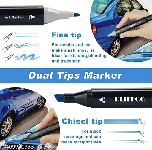Fine Marker Pen, Water Pen, Outline Marker Pens, Sketch Set, Drawing Materials, - Springkart