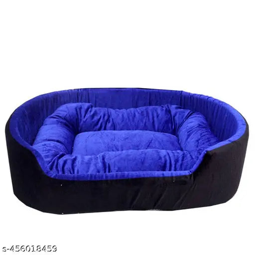 Dog Beds , Sofas & Chair For Dog Blue Black Small Size (WxH - 61x23 Cm) - Springkart