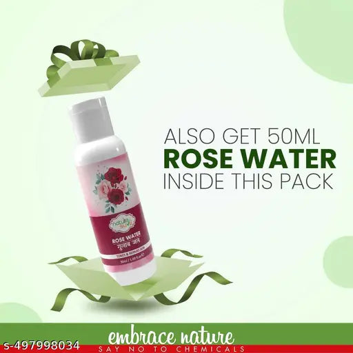 Nature Sure Aloe Vera Leaf Powder 200g with Rose Water 50ml - 2 Pack - Springkart