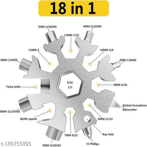 18 in 1 Snowflake Gadget Stainless Steel Bottle Opener - Springkart
