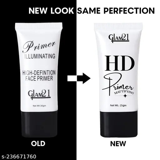 Glam21 Face Primer For Easy Makeup & Pore Minimize | Gel-like Texture | Perfect Coverage | Lightweight | With Skin-Softening Apricot Essence | 25 gm