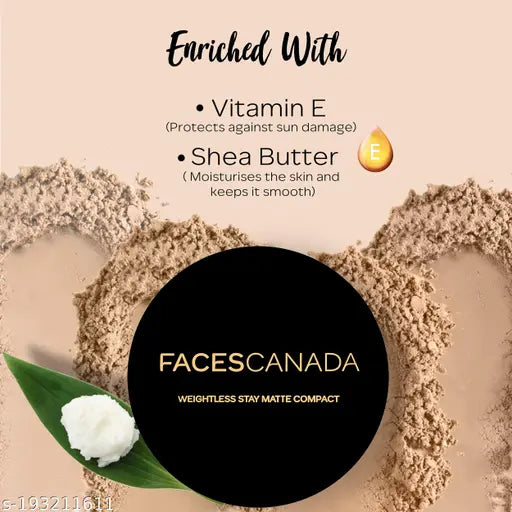 FACES CANADA Weightless Stay Matte Finish Compact Powder - Beige 03 (9 g)