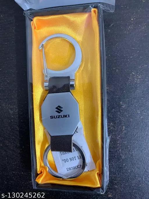 Suzuki Car Logo Leather hook key chain - Springkart