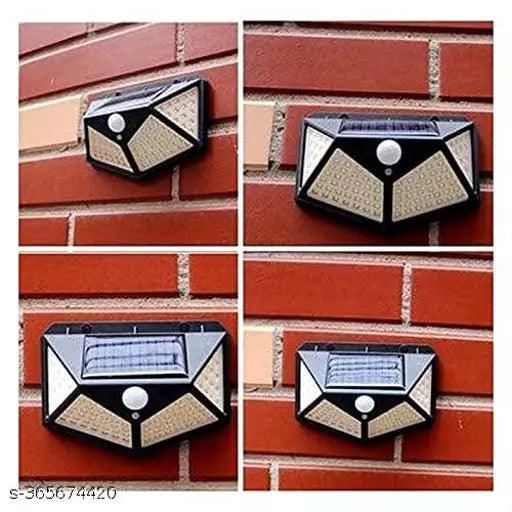 Set of 2 100 LED Bright Outdoor Security Lights with Motion Sensor Solar - Springkart