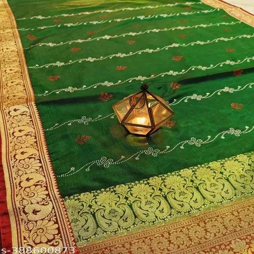 Banarasi Satin Silk Siroski Work Saree - Springkart