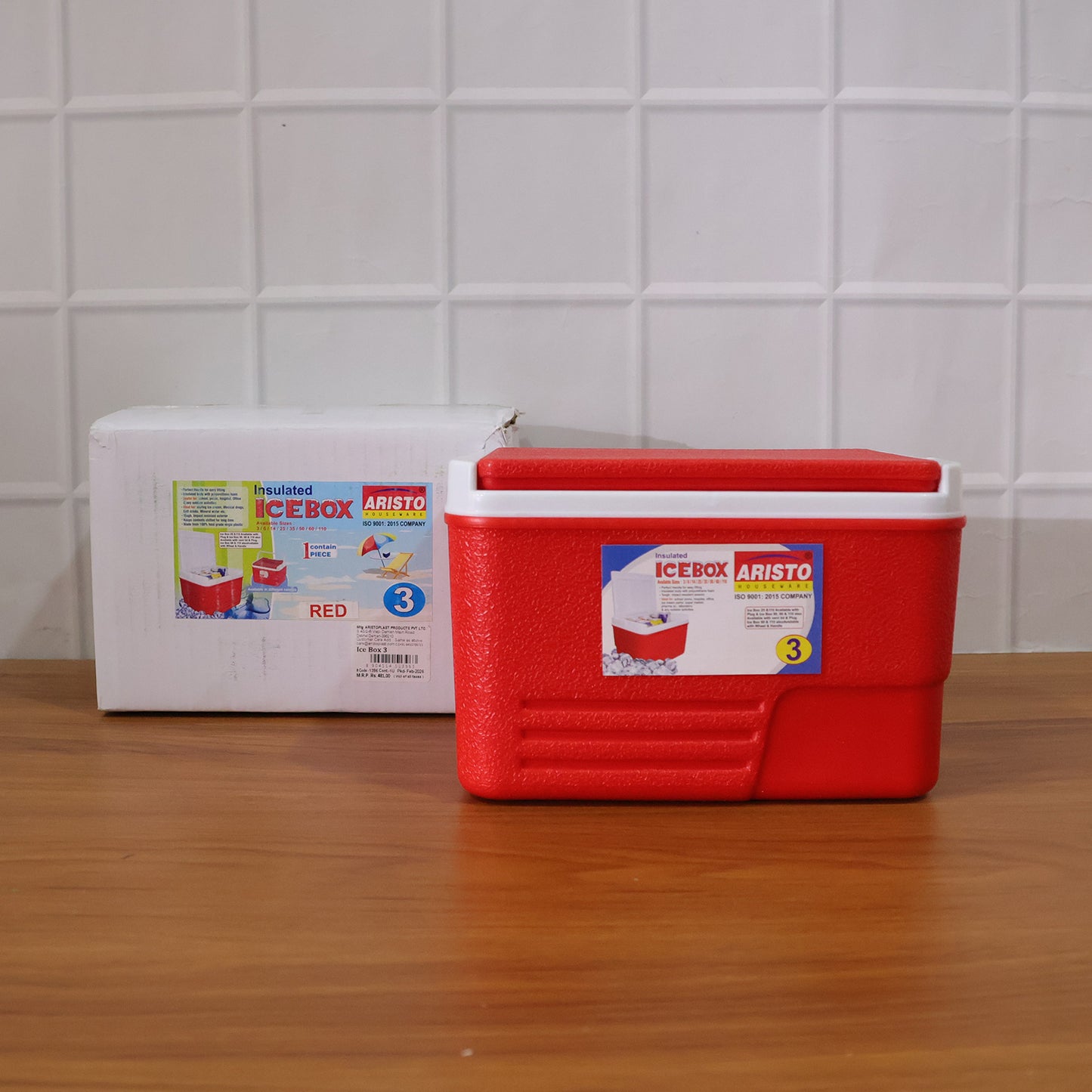 Heavy Duty Insulated Ice Box (1 Pc Red 3ltr)