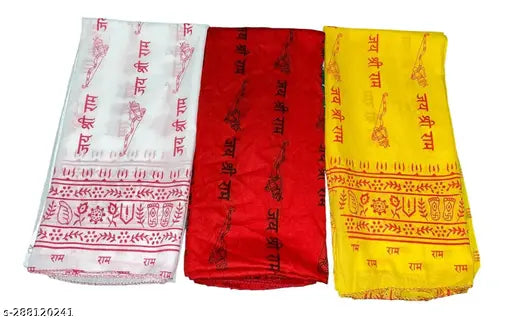 Tranding Jai Shree Ram God Religious Printed Dupatta Pack Of 3 - Springkart