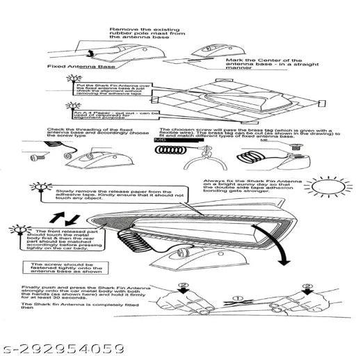 Car Radio Shark Fin Car Shark Antenna Signal Newest Design Car fin antenna ( black) - Springkart