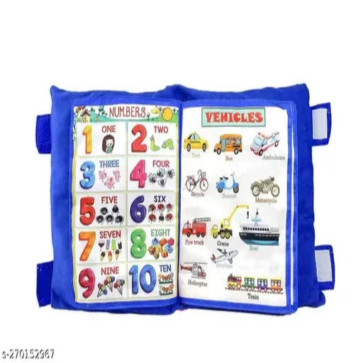 Soft Cushion Baby Pillow Book For Up To 1 Year Kids Boys And Girls (Blue Color) - Springkart