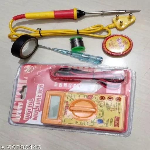 Combo of SOLDERING IRON & multi meter kit with 25W iron awesome pack of 6 items - Springkart