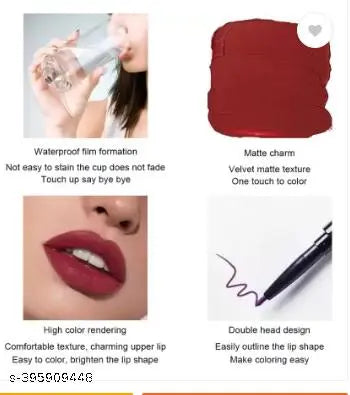 RED Edition Set of 12 Liquid Lipsticks Matte Finish Long Lasting Lipstick Combo Pack (Muticolor, 64 ml)