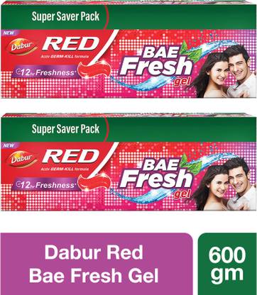 Dabur Red Bae Fresh Gel Fights Bad Breath, Cavity Germs & Plaque 12hr Freshness Toothpaste (600 g)